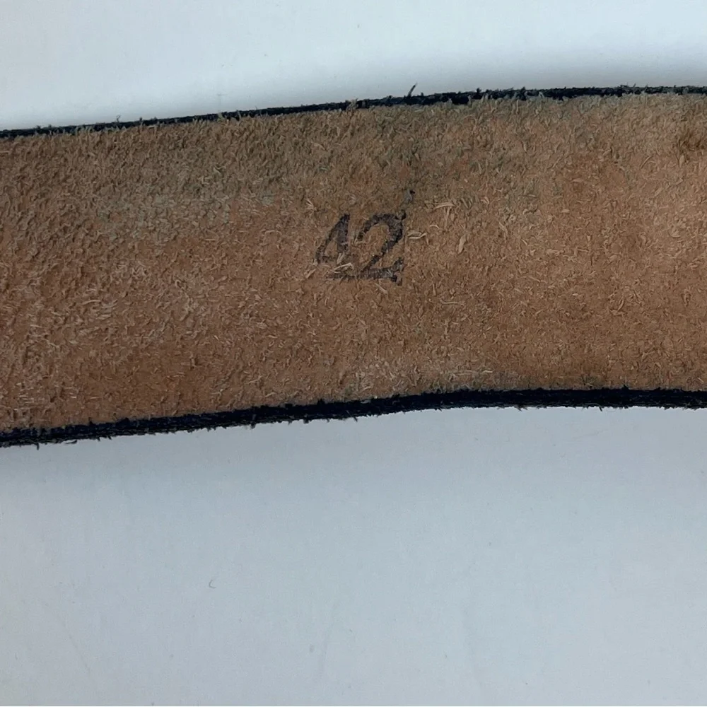 Men's Genuine Leather Hand Tooled & Embossed Eagle Themed Brown Belt Size 42